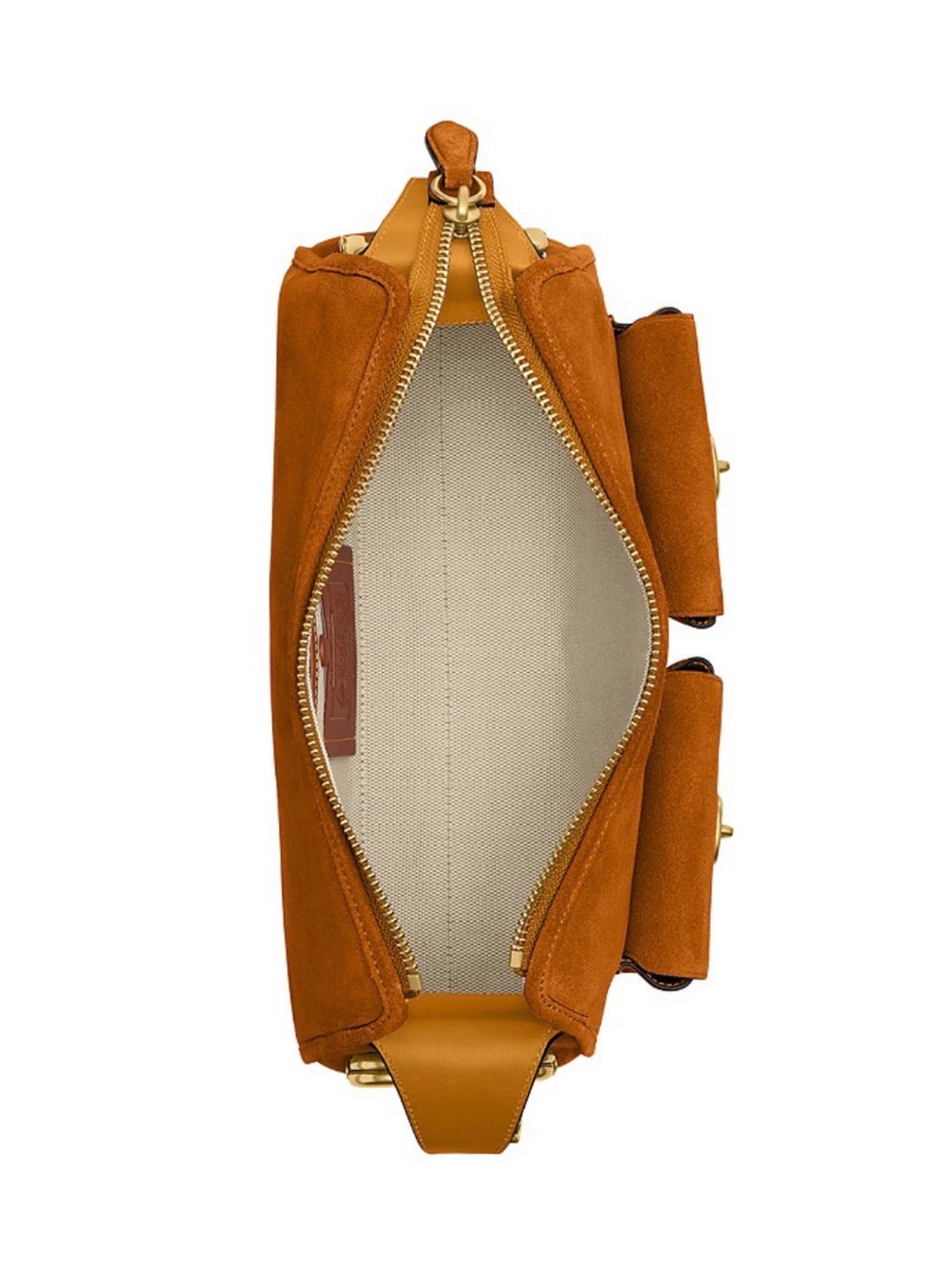 Coach Suede Haversak 27  Marigold - Picture 2 of 3